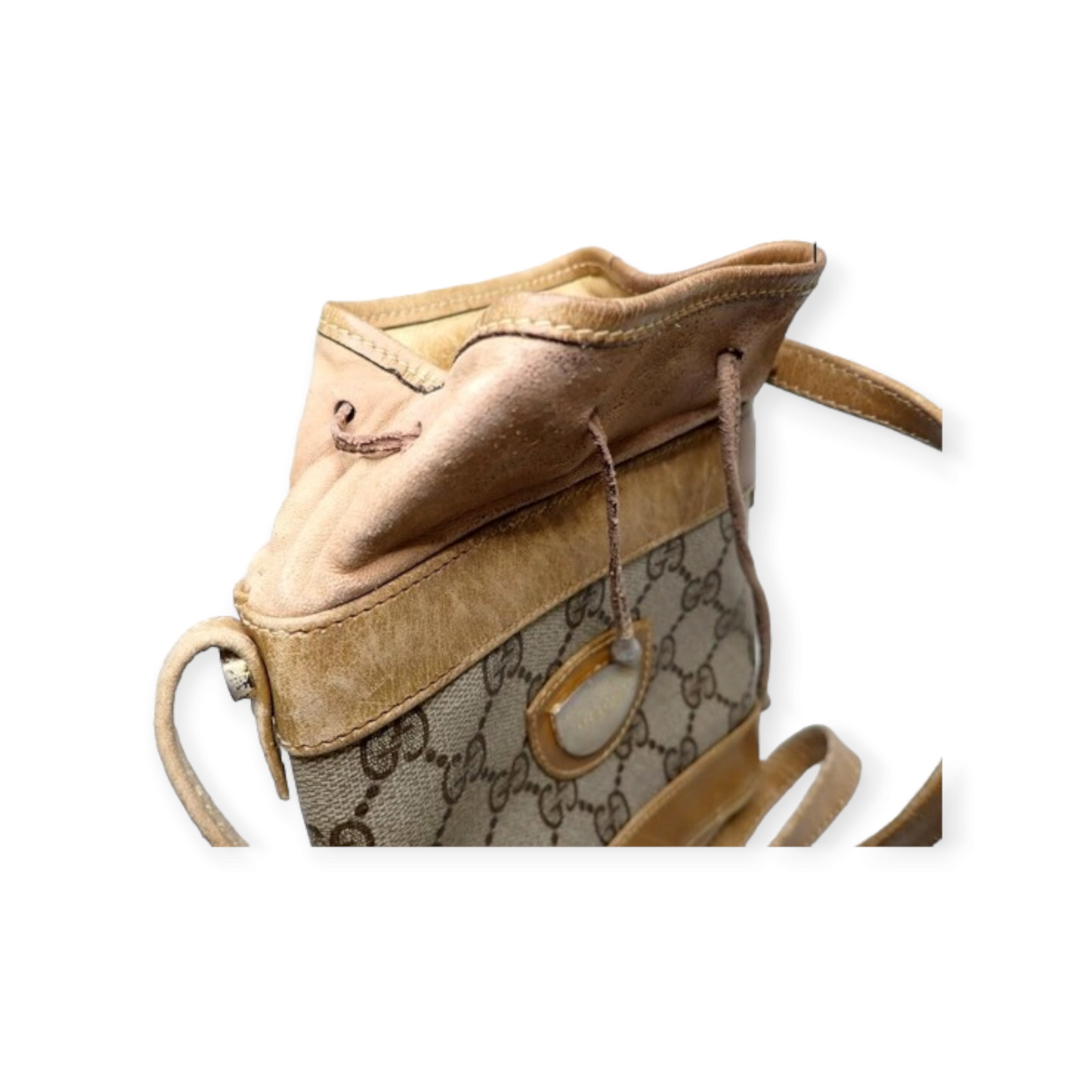 Sac bandoulière Gucci vintage "seau" en toile monogramme